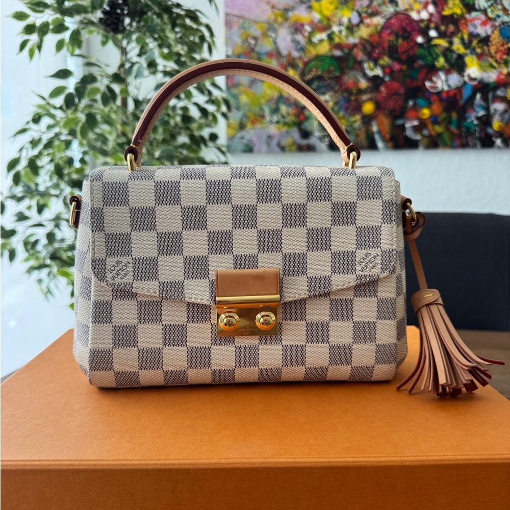 Louis Vuitton Damier Azur Croisette Satchel – Excellent Condition + Dust Bag